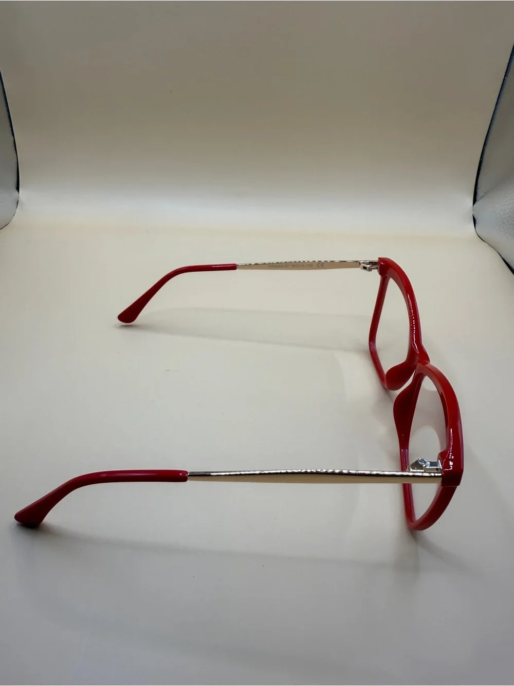Zeelool Red Square Glasses Frame, No prescription